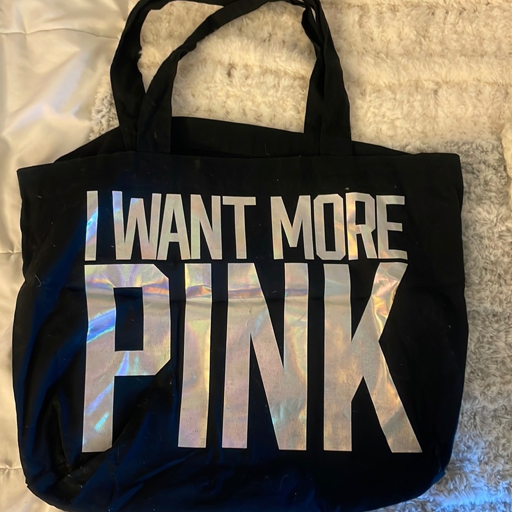 Victoria’s Secret pink black tote